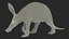 夜行性哺乳類ツチブタ 歩くポーズの毛皮