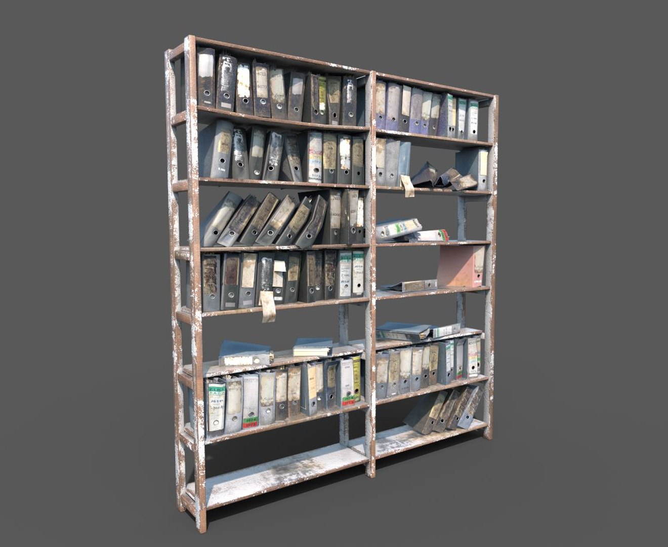 Old Folder Shelf 3D model TurboSquid 1946016