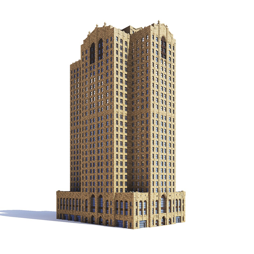 Brick Skyscraper Model - TurboSquid 1517359