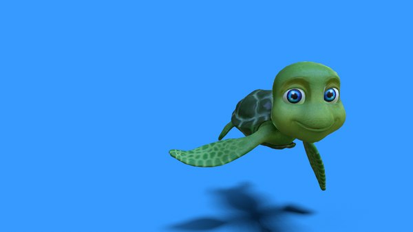 modelo 3d tortuga marina de dibujos animados - TurboSquid 1389252