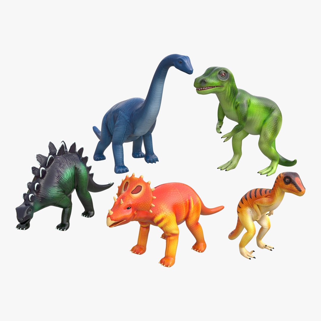 Toy Dinosaurs 3D model preview