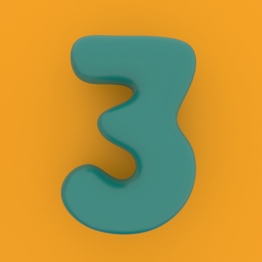 3D Alphabet Numbers Model TurboSquid 1226933