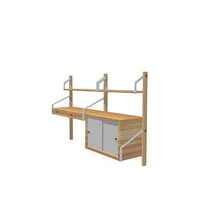 SVALNAS Wall-mounted workspace combination