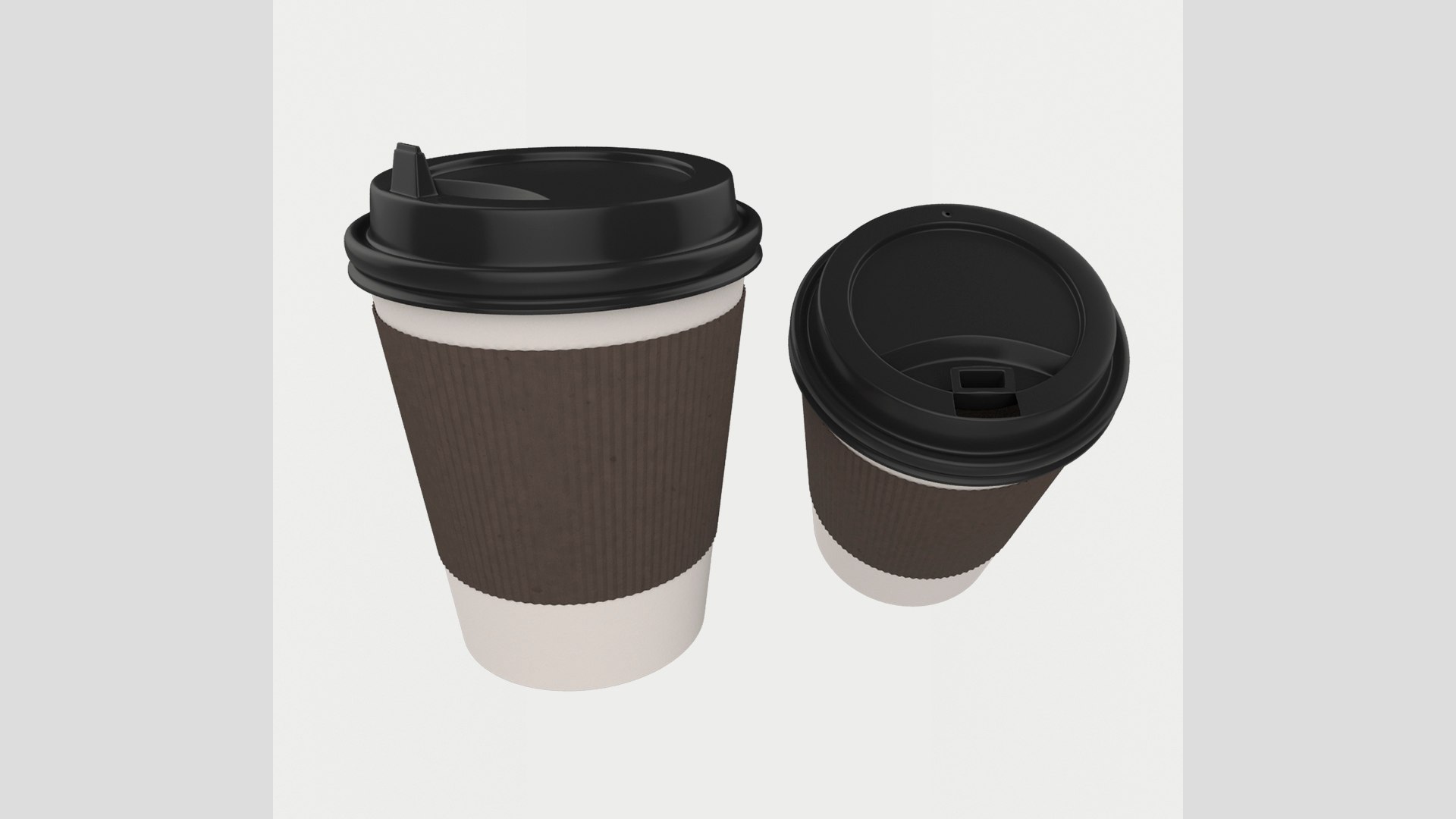 3D Model Paper Coffee Cup Large 8oz 250ml Low High Poly - TurboSquid 1934109
