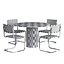Round table 120 Thonet S32 chair