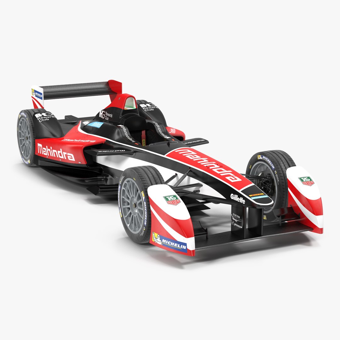 Formula E Race Car Mahindra 3D Model 3D model preview