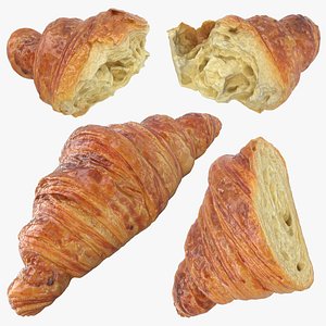 Classic Butter Croissant Collection 2 3D model
