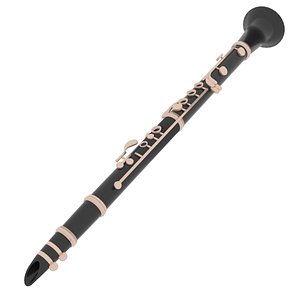 3D Cartoon Clarinet model