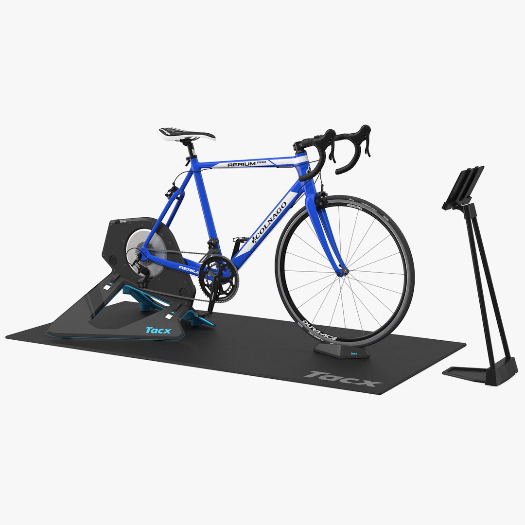 Tacx NEO 2T Smart Trainer And Bike Rigged 3D model preview