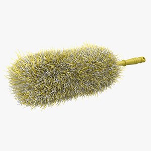 feather duster yellow dust 3D model