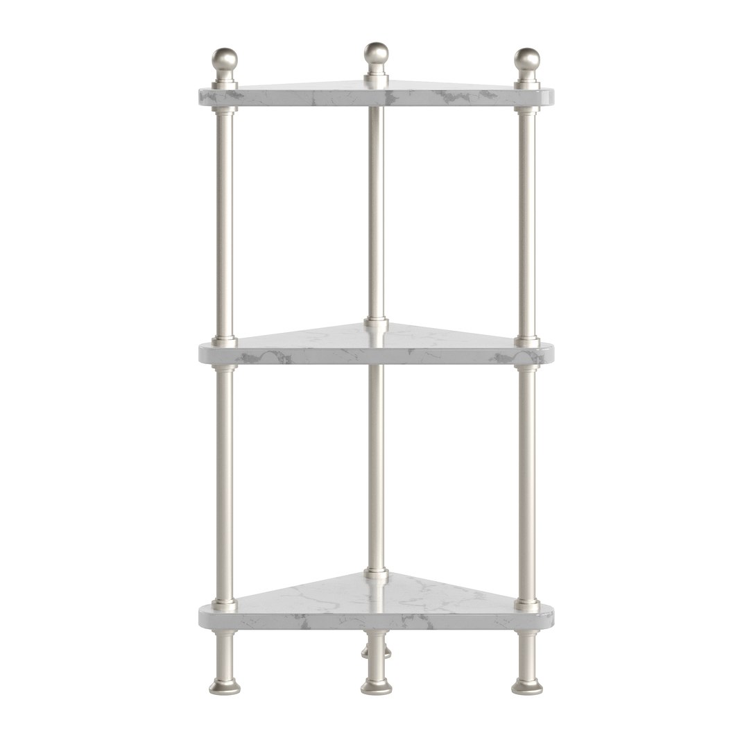 Marble Corner Shelf - Satin Nickel model - TurboSquid 2157646