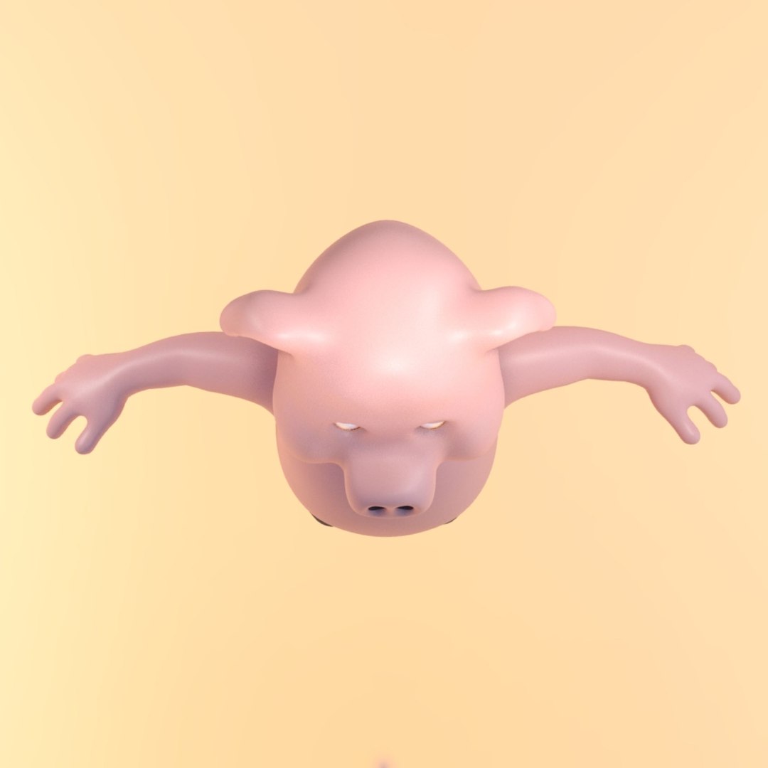 3D Pig Character Model - TurboSquid 1961185