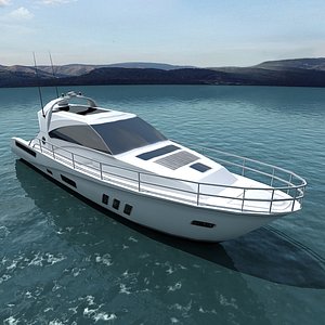 3d realtime yacht model