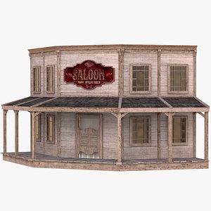 Saloon Facade Decor 3D model