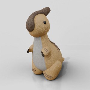 Dinosaur Plush Toy - Parasaurolophus 3D model