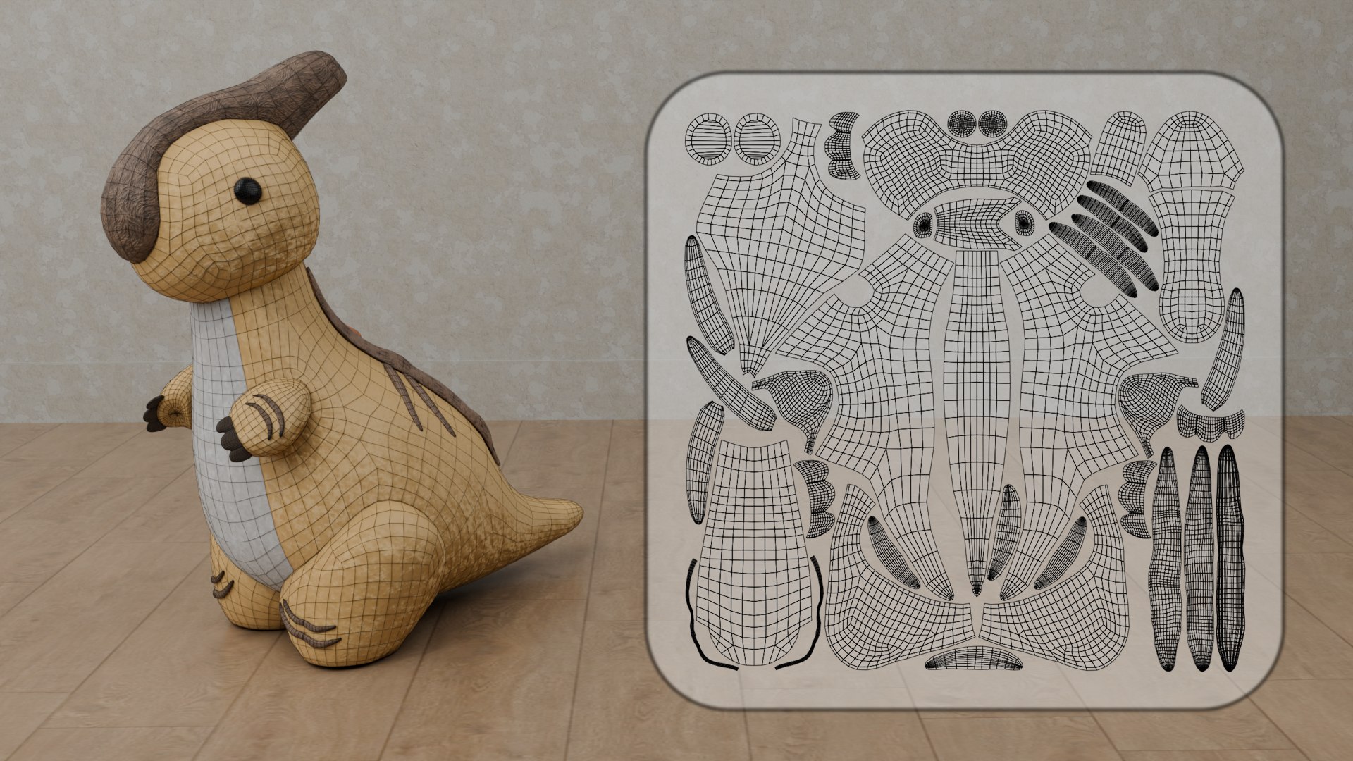 Dinosaur Plush Toy - Parasaurolophus 3D model https://p.turbosquid.com/ts-thumb/EY/LJaXRu/Hk/render_13/png/1742611483/1920x1080/fit_q87/e7b7082cae629a34a9ea6cadb639c5cbe88d7eff/render_13.jpg