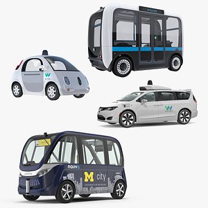 Self Driving Cars 3D Models Collection 2
