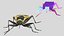 Pyrrhocoris Apterus Bug Yellow Black Rigged 3D model