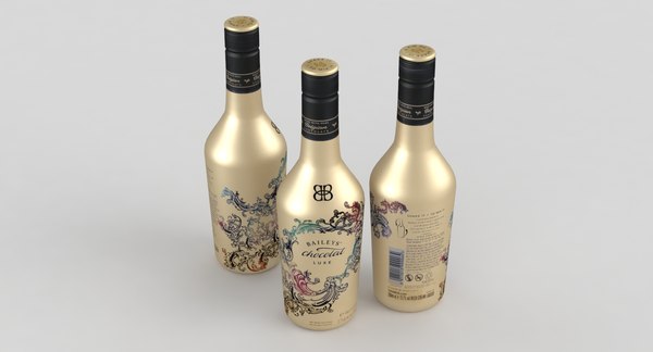 ベイリーズチョコレートラックス500mlボトル3Dモデル