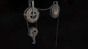 3D hoist pbr crane