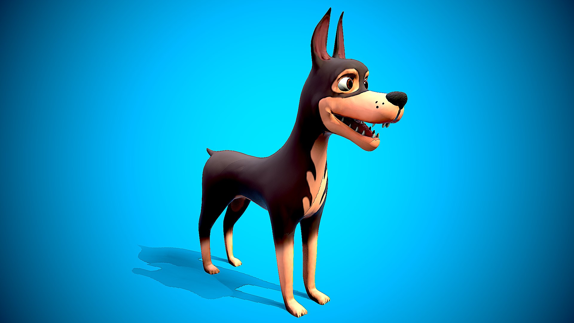 Cartoon Ward Dog 3D - TurboSquid 2003576