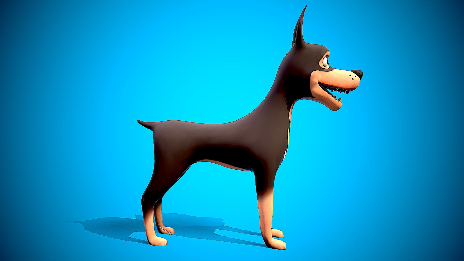 Cartoon Ward Dog 3D - TurboSquid 2003576