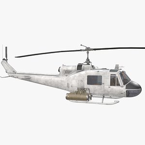 3D Bell UH-1C Iroquois Blank Livery Basic Animation model