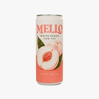 Sleek Iced Tea Can with Replaceable Peach Label and Studio