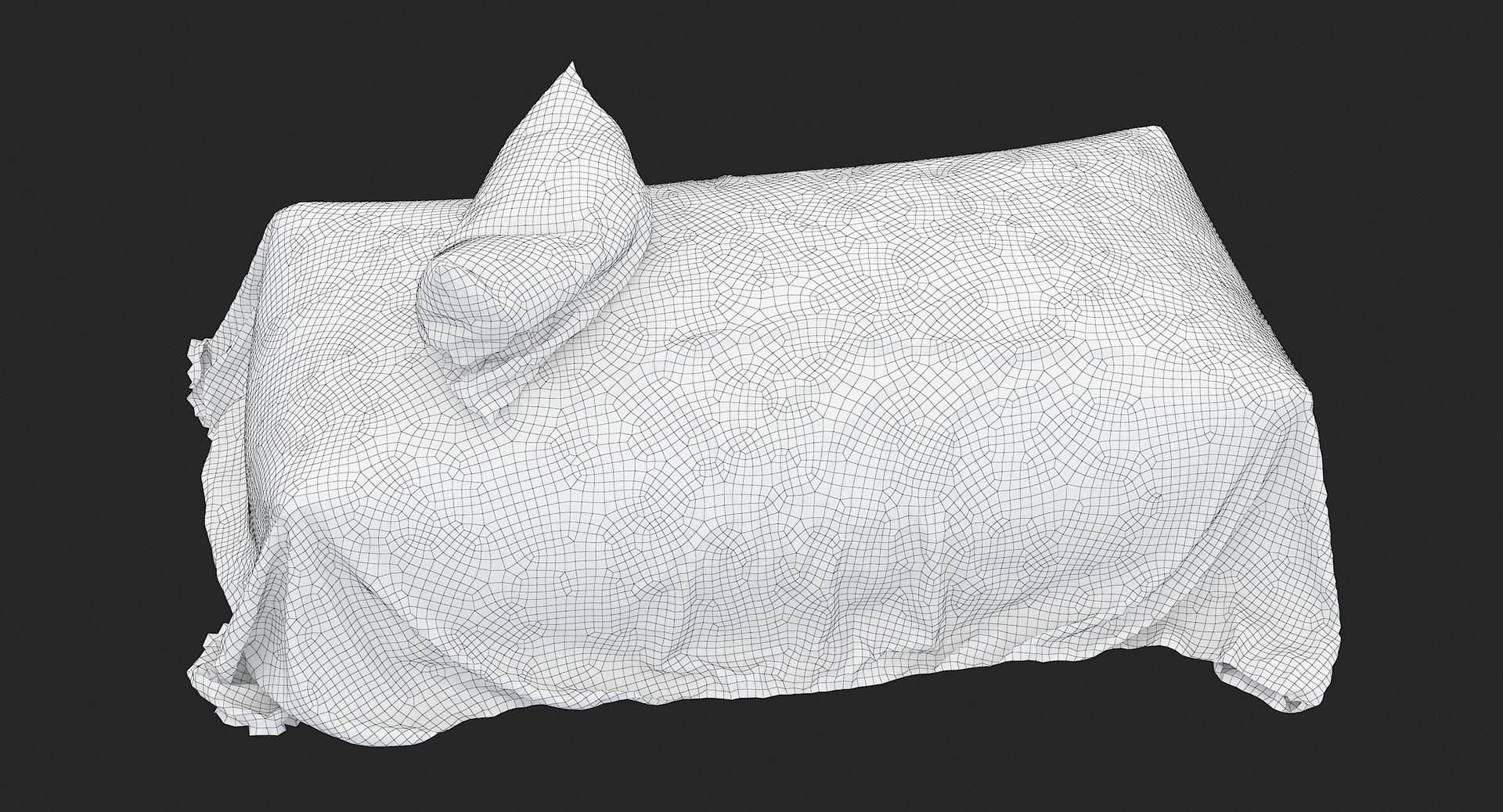 3D loose bed silk TurboSquid 1511760