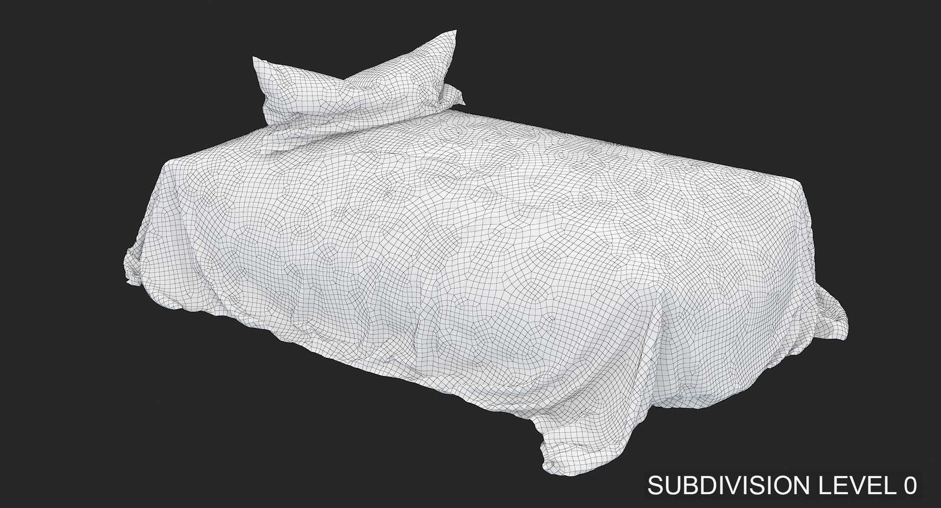 3D loose bed silk TurboSquid 1511760