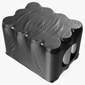 Pack of 12 Pcs Aluminium Can 500ml Black 3D model