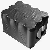 Pack of 12 Pcs Aluminium Can 500ml Black