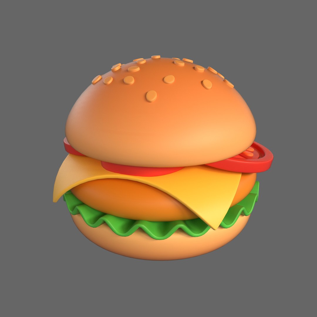 Chicken Burger 3D model - TurboSquid 1968819