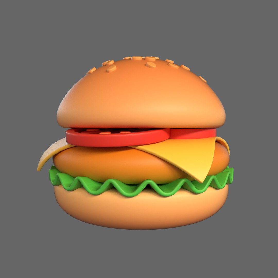 Chicken Burger 3D Model - TurboSquid 1968819