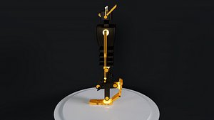 Abstract robot with glow elements