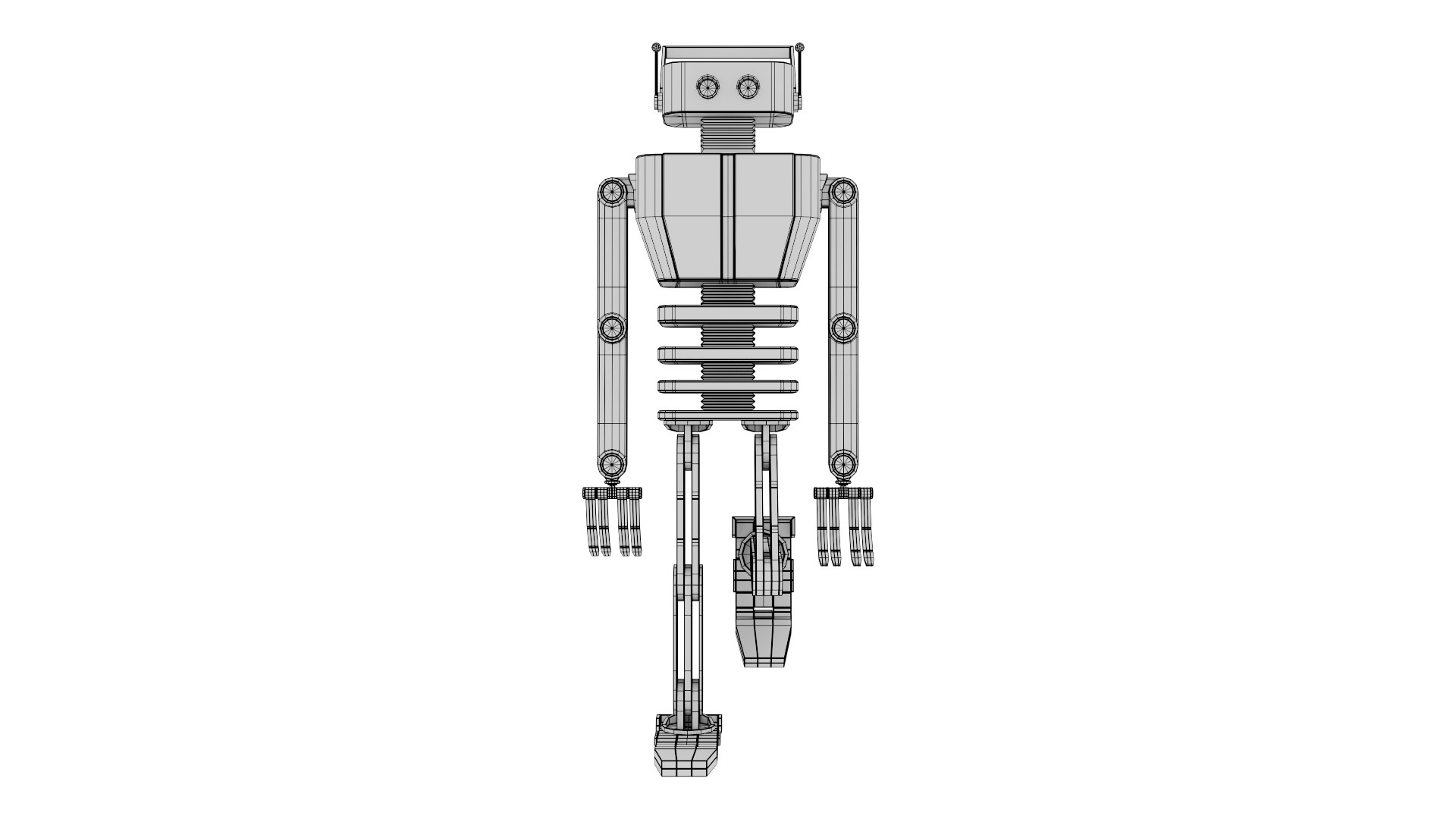 Abstract Robot With Glow Elements 3D Model - TurboSquid 2091741