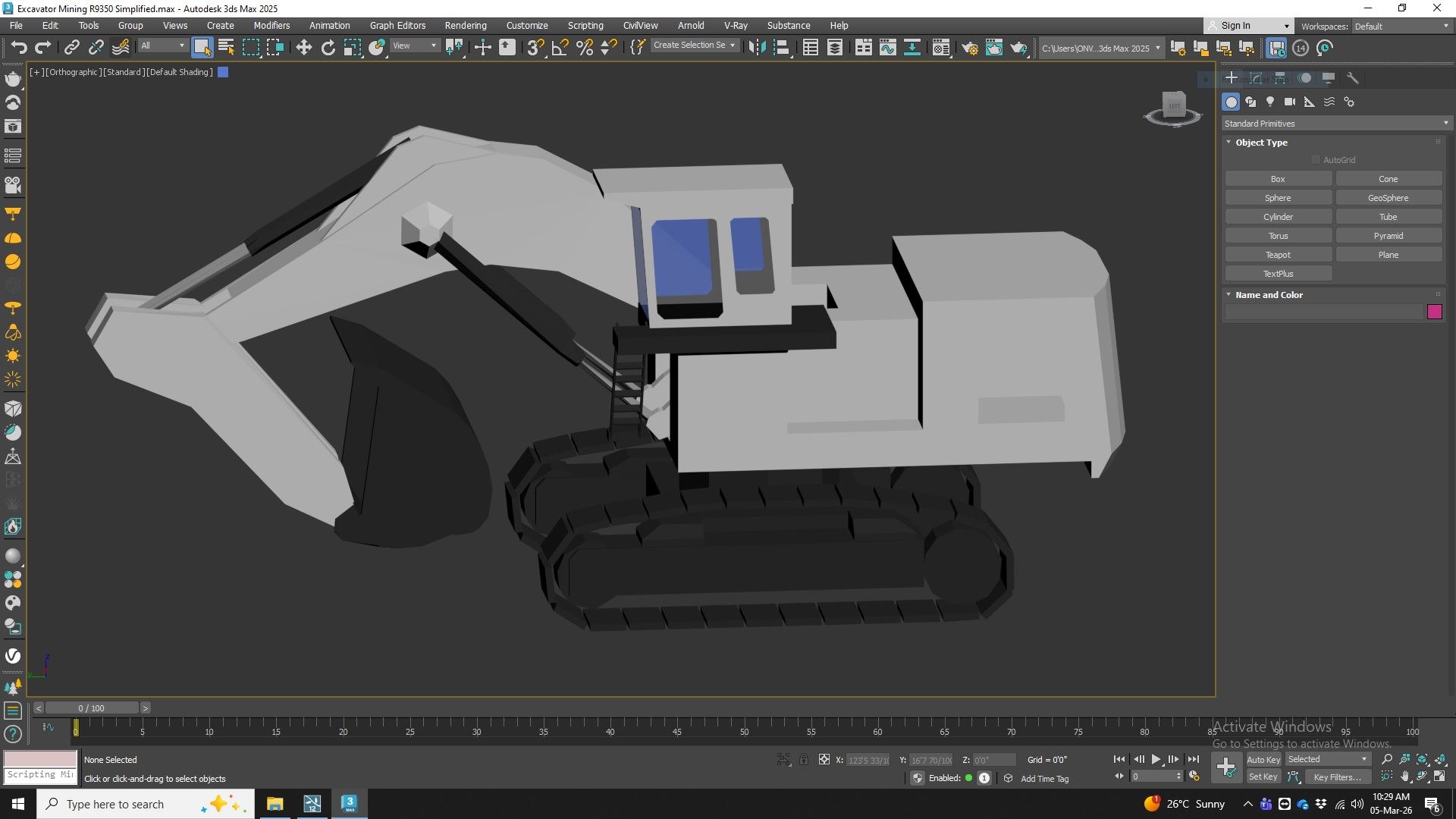 3D Model Excavator Mining R9350 Simplified - TurboSquid 2544840