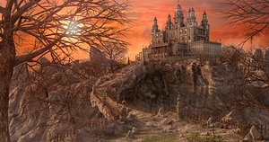 3D model sunset