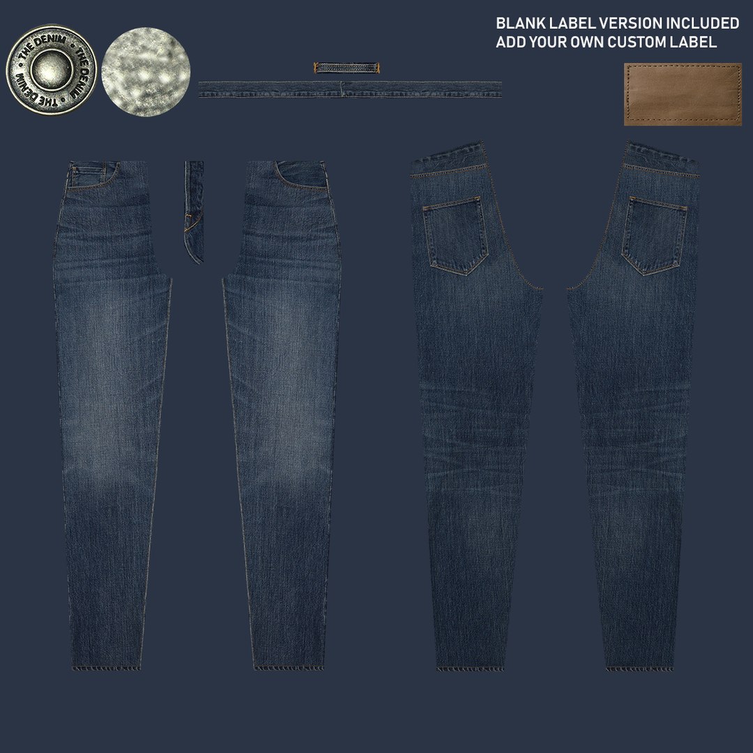 Men jeans model - TurboSquid 1440576