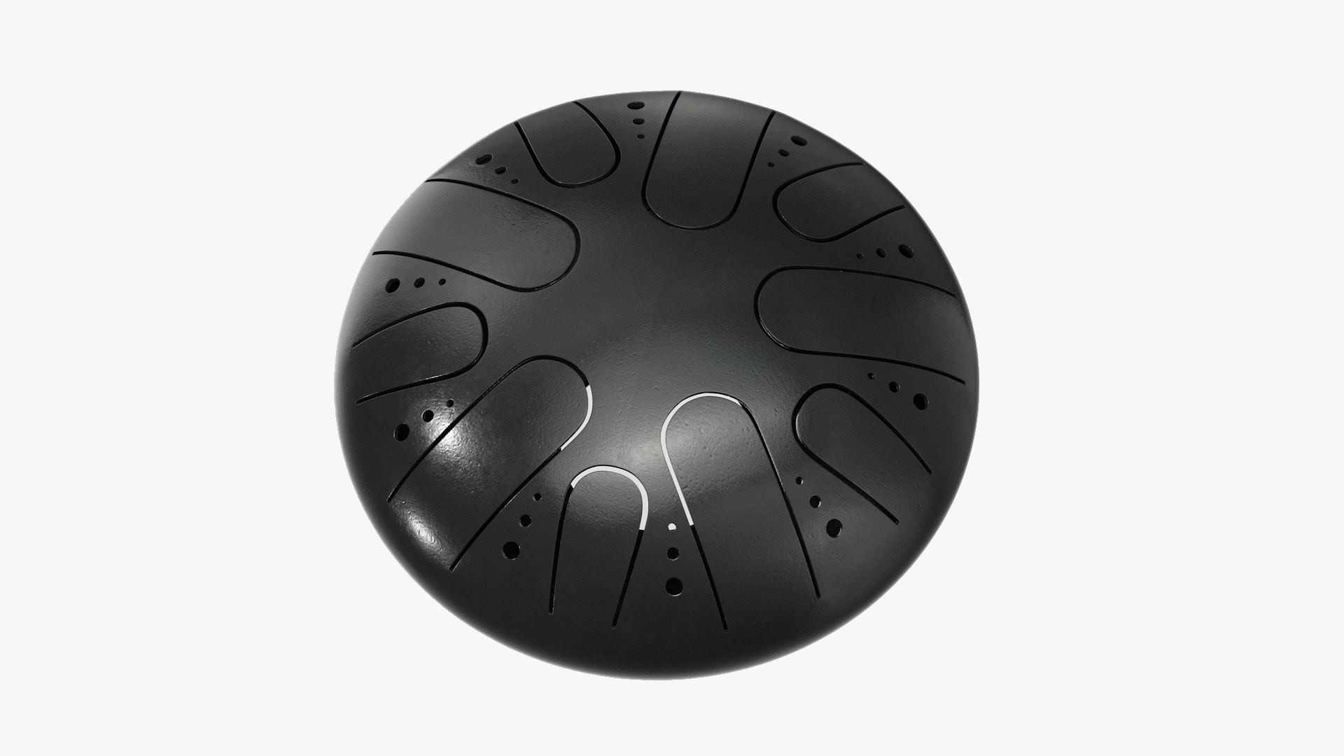 Black Tank Drum 3D model preview