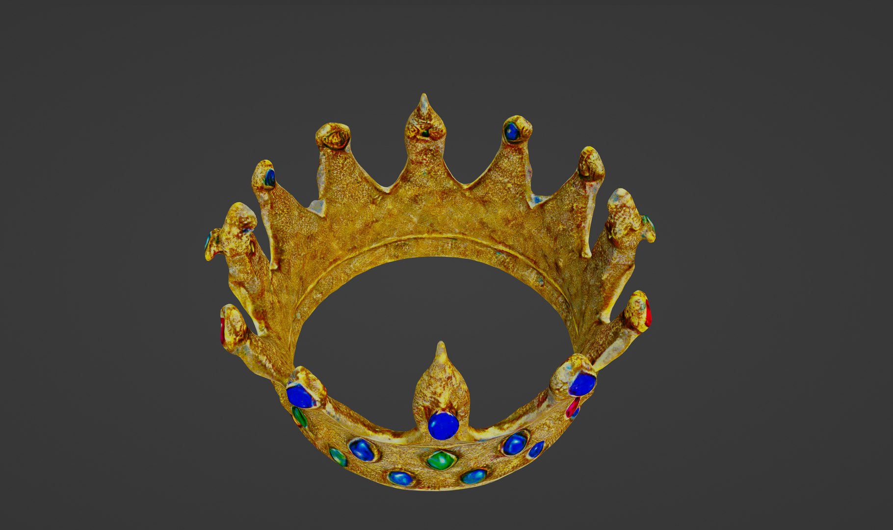 Regal Adornment A Jewel-Encrusted Ceremonial Crown model - TurboSquid ...