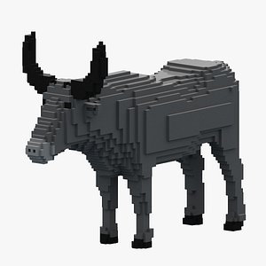 Voxel Buffalo 3D model