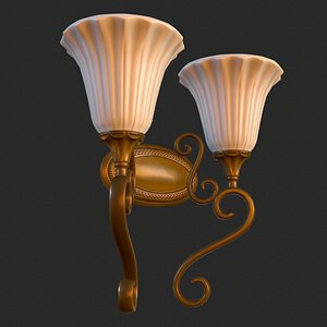 vintage wall light double 3D