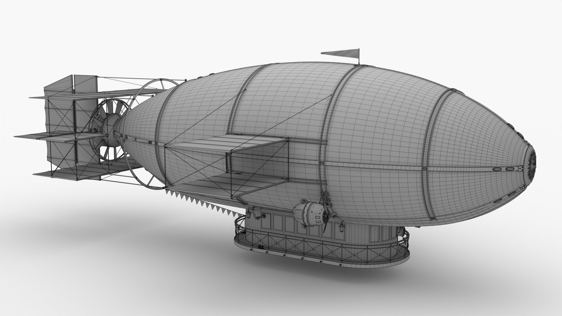White Dirigible Perun 3D Model - TurboSquid 2343139