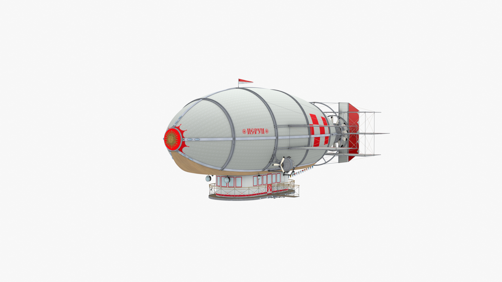 White Dirigible Perun 3D Model - TurboSquid 2343139