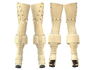 3D fashion beige leather thigh