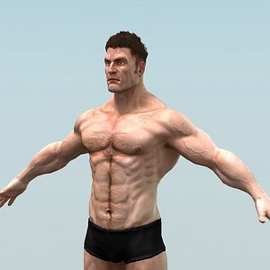 athlete tattooed 3d x