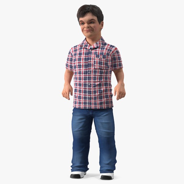 Dwarf Male Character Casual Style Standing Pose 3D model