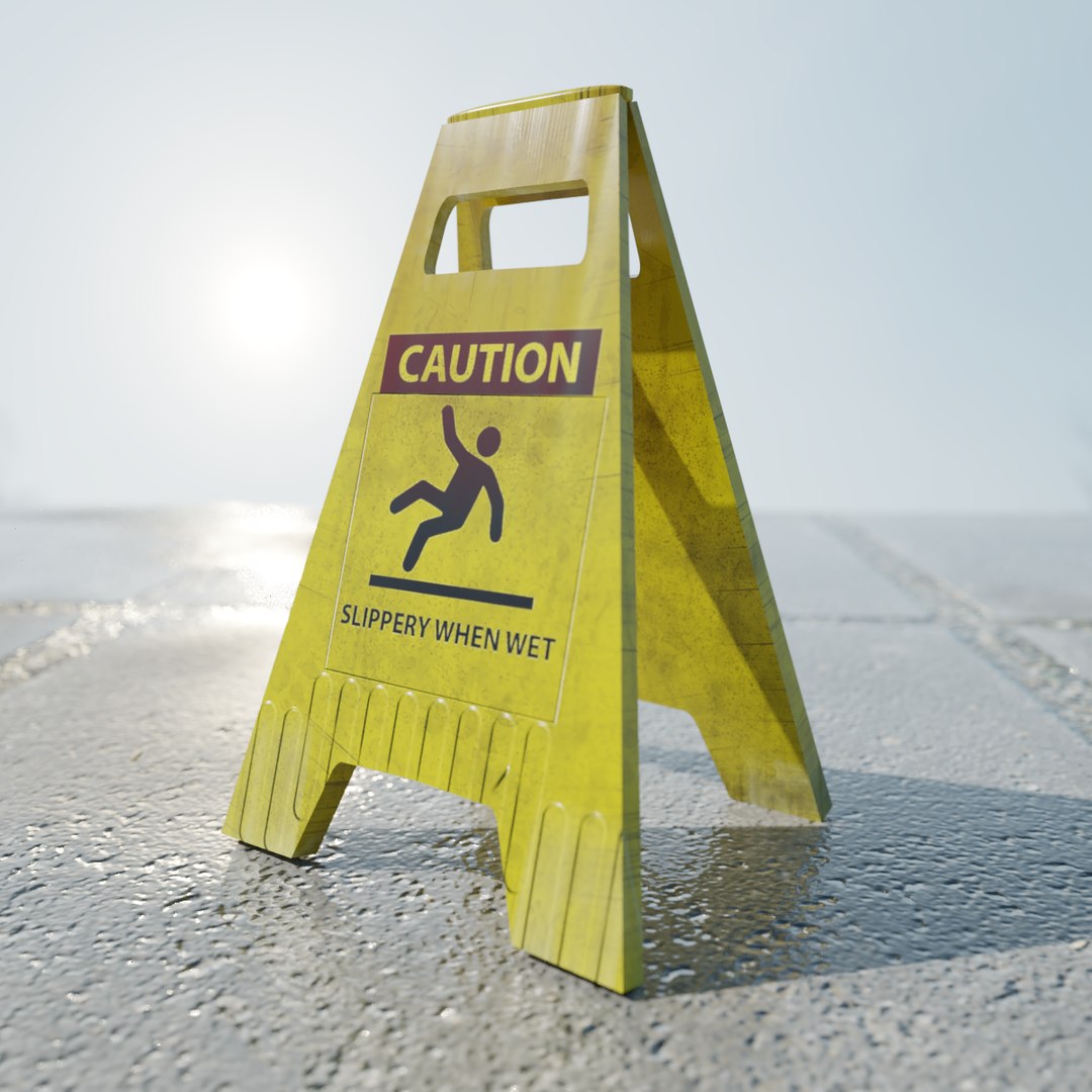 Wet Floor Sign 3D Model - TurboSquid 1704903