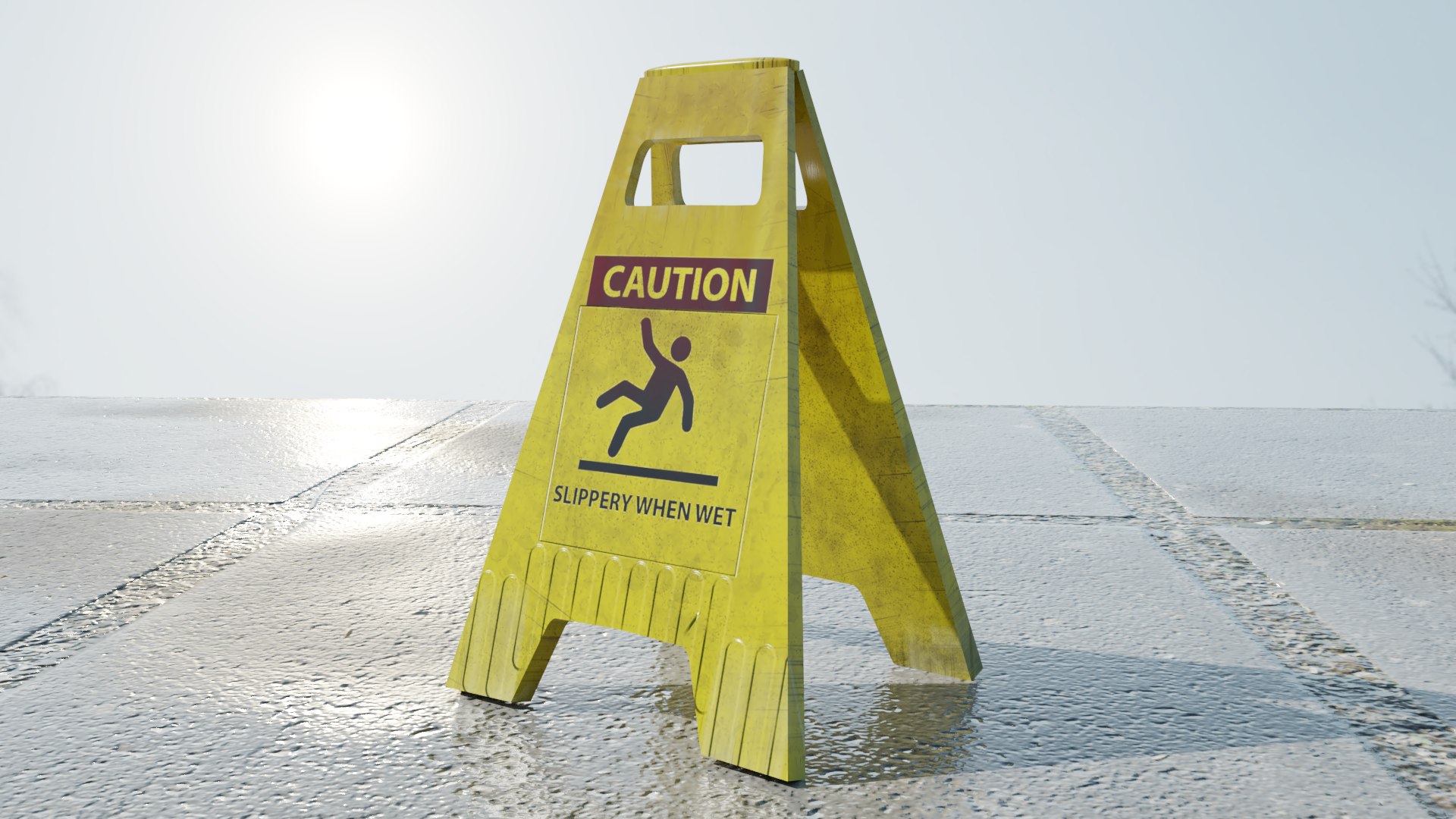 Wet Floor Sign 3D Model - TurboSquid 1704903